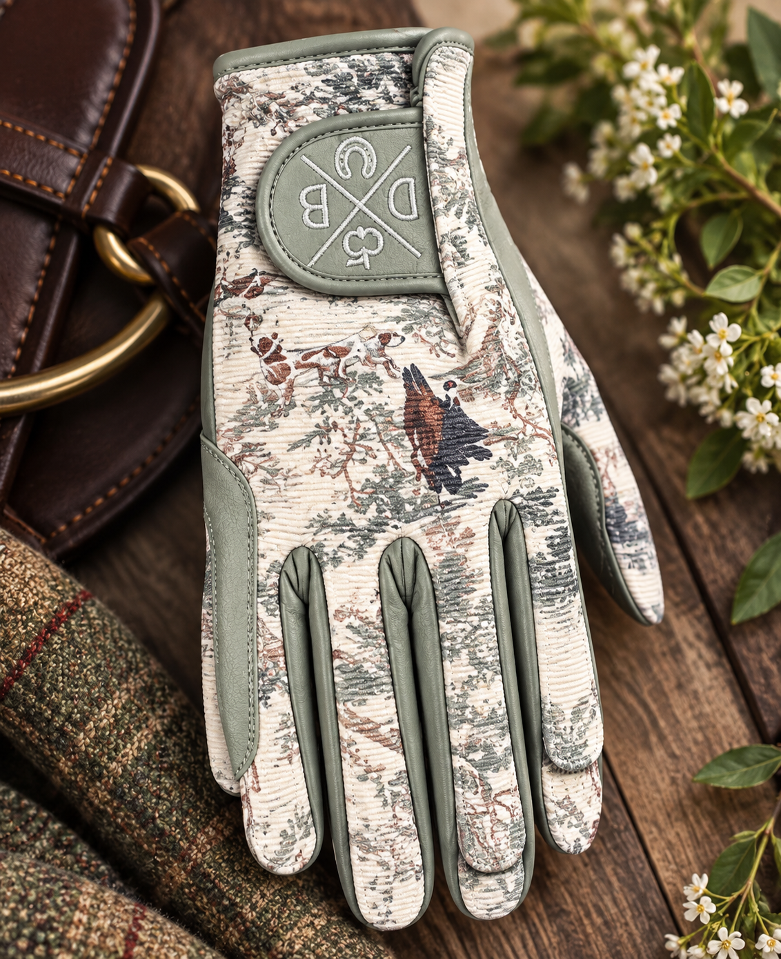 Dapplebay Hunt Tapestry Riding Gloves