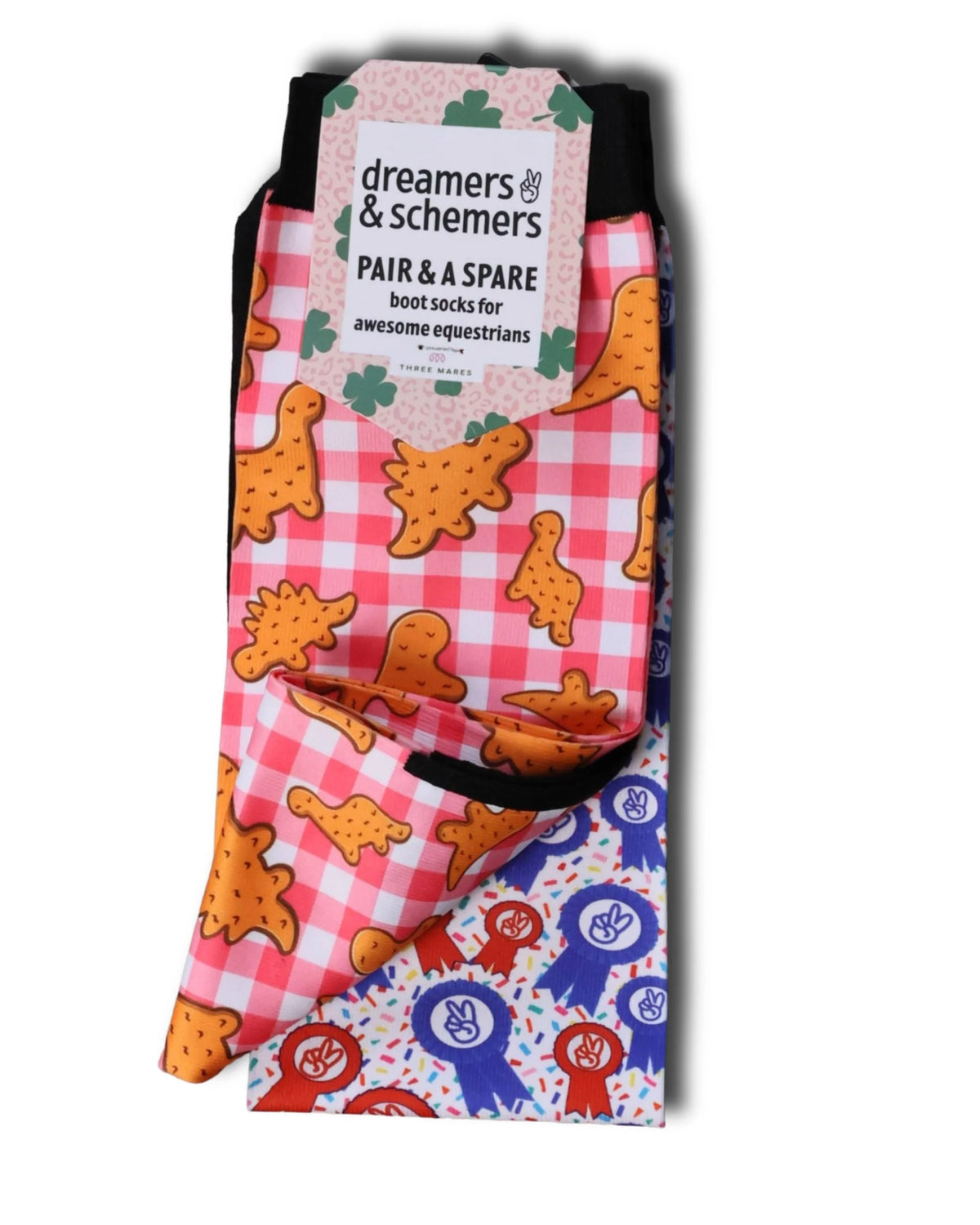 Dreamers & Schemers Pair & A Spare Socks - Dino Nuggies