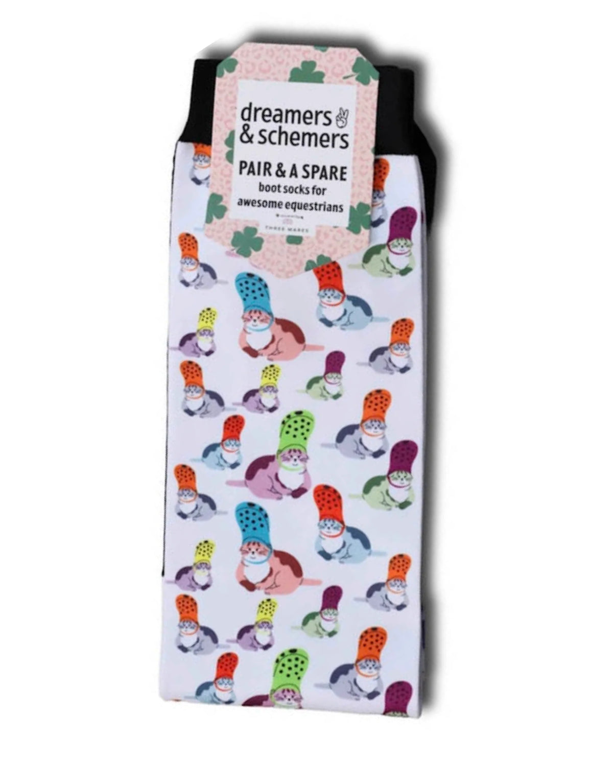 Dreamers & Schemers Pair & A Spare Socks - Croc Cat