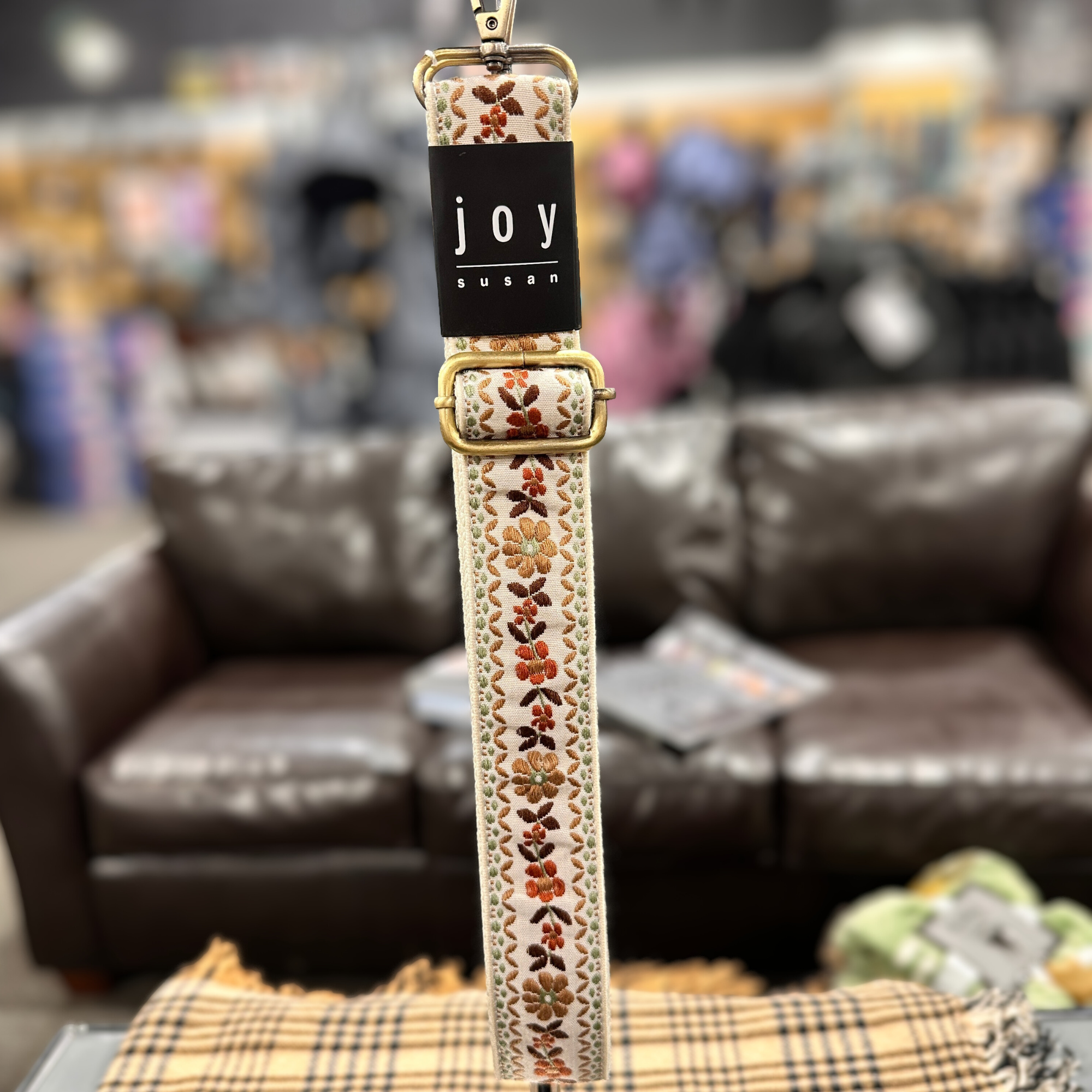 Joy Susan Daisy Trail Embroidered Guitar Strap