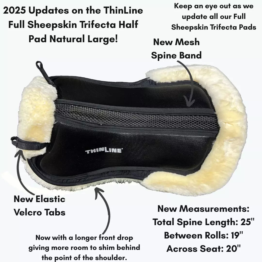 ThinLine Full Sheepskin Trifecta Half Pad