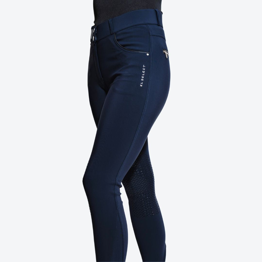 KL Select Gabrielle Knee Patch Breech - Navy/Black - main