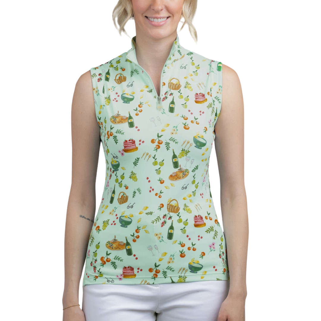 Kastel Denmark Sleeveless Picnic Print Sun Shirt - main