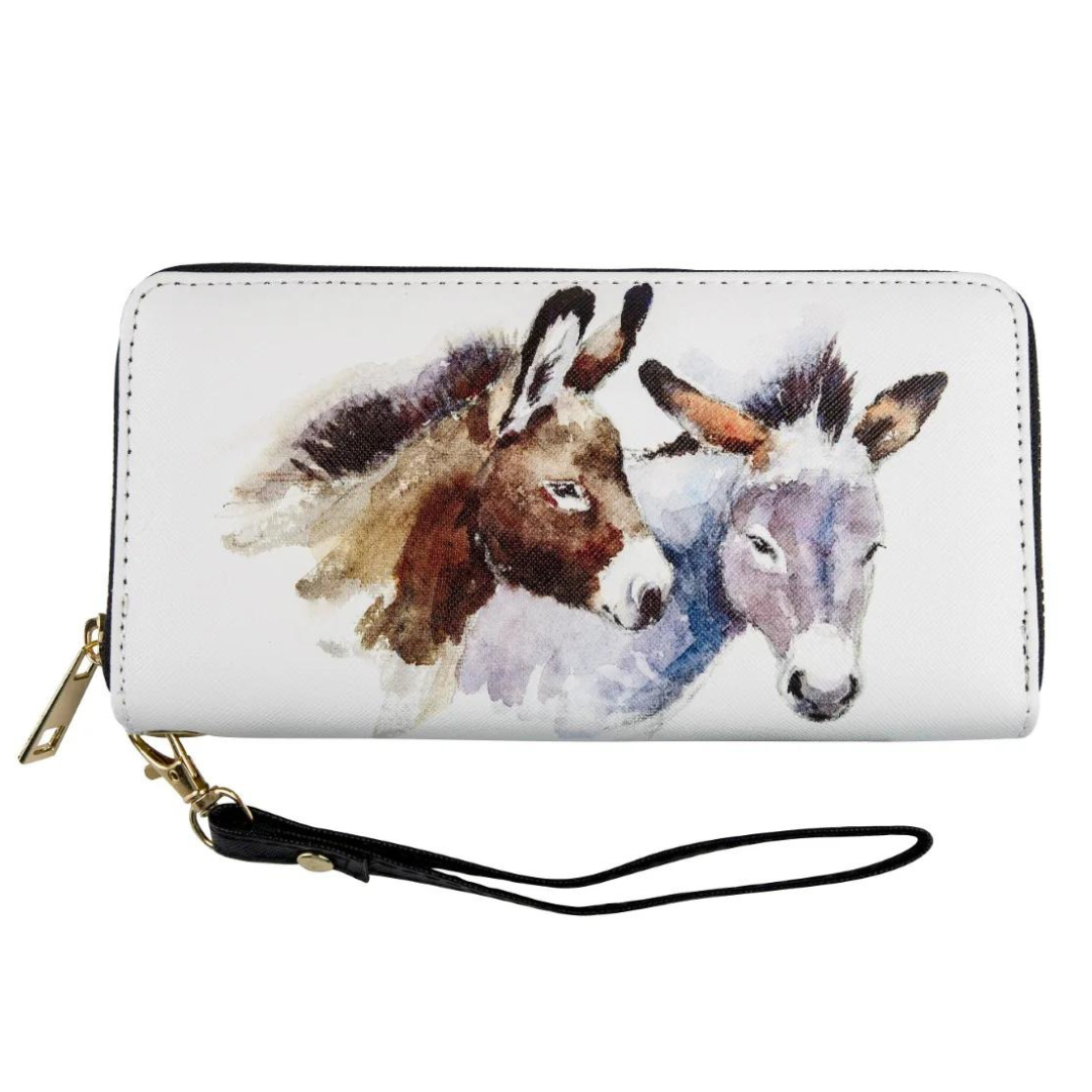 AWST Int'l Pair of Donkeys Clutch Wallet - sku to order - 60042677