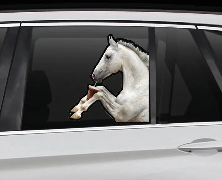 Horse Hollow Window Sticker - Horse in the Back Seat