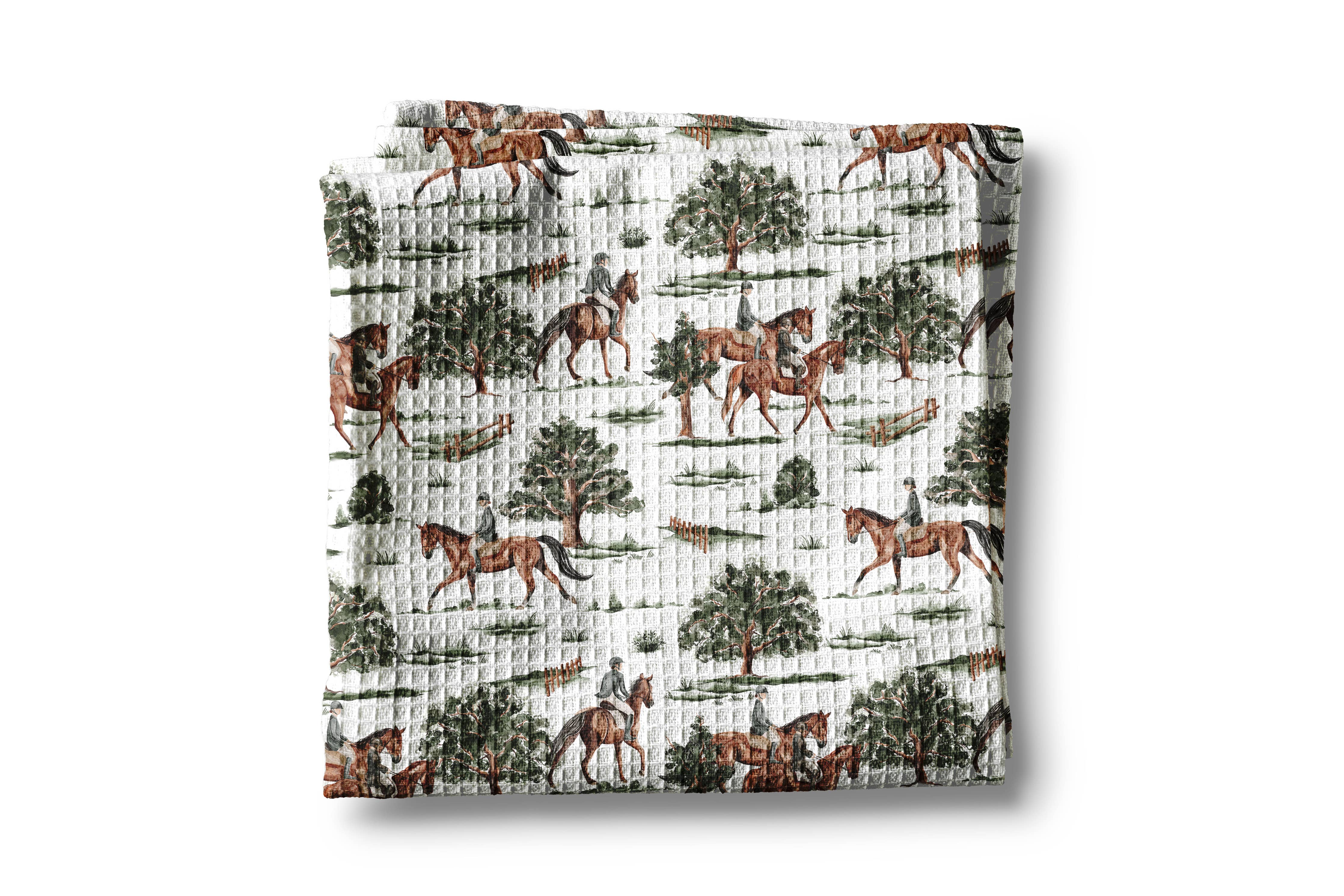 Riding Scene Tack / Kitchen Towel