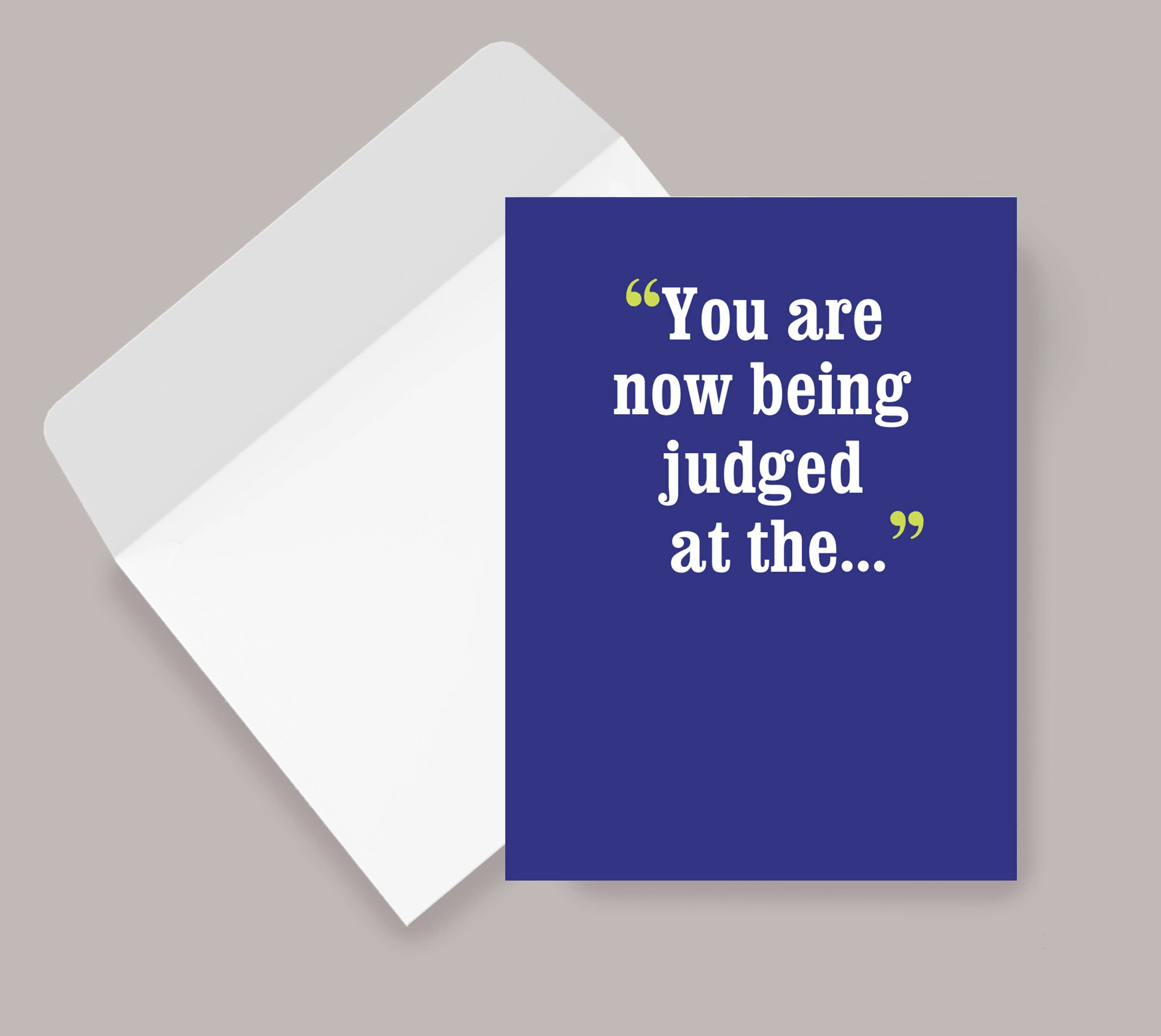 Horse Greeting Birthday Card / You're Now Being Judged