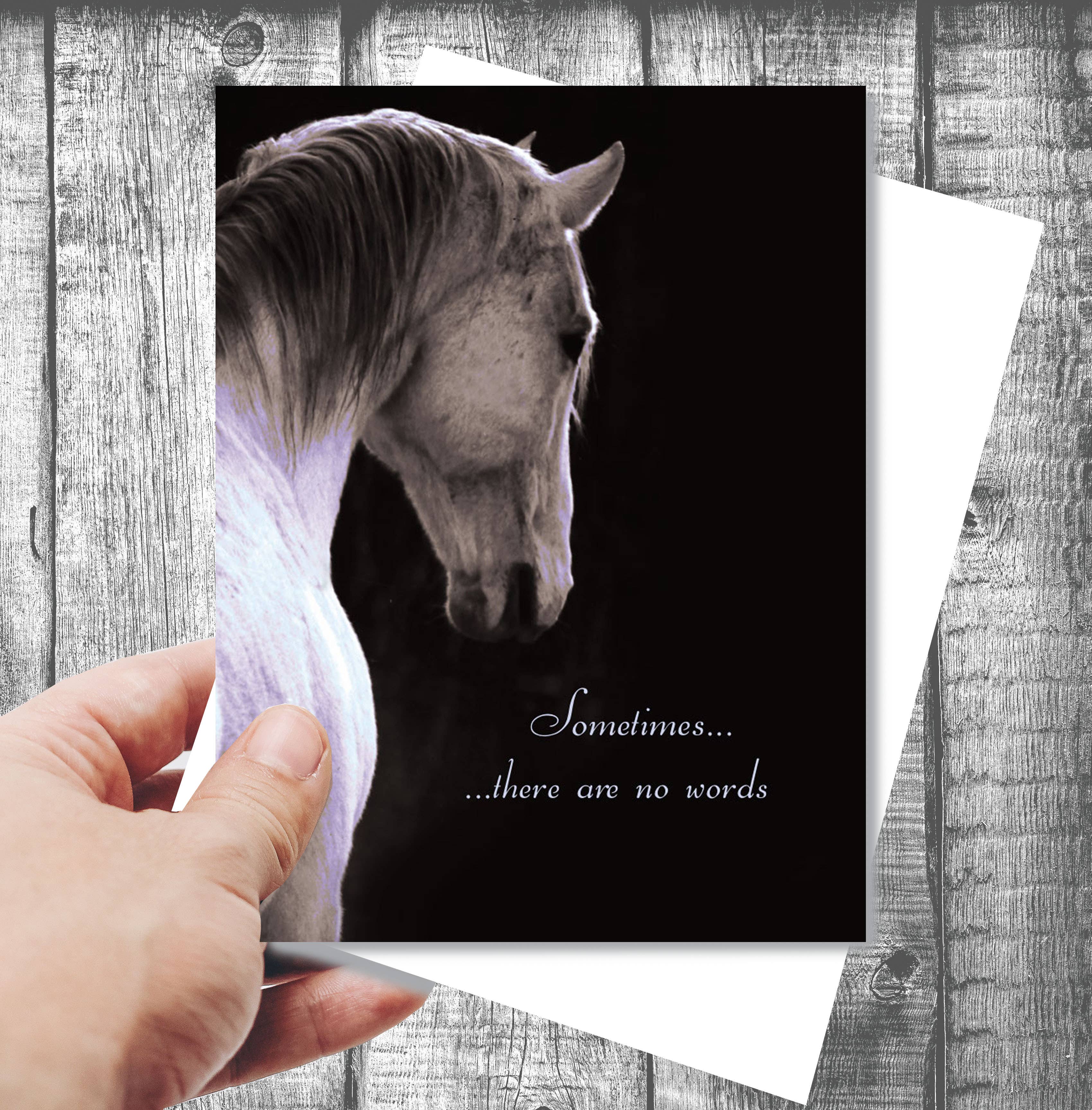 Horse Sympathy Greeting Card / Sometimes There are no Words