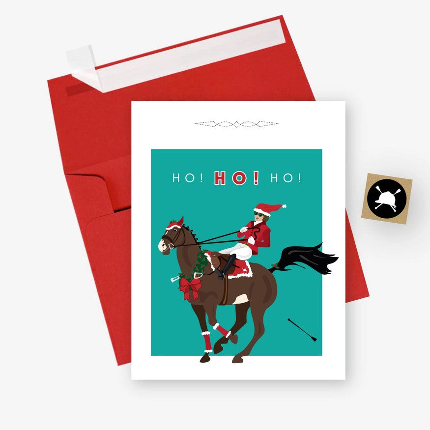 Hunt Seat Paper Co Ho! Ho! Ho! Christmas Card - supporting