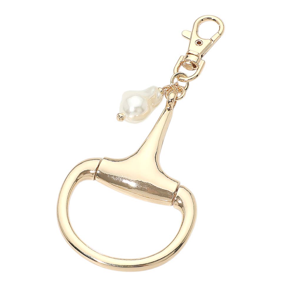 Sensibling Corp. - Pearl Accent Horsebit Keychain Bag Charm