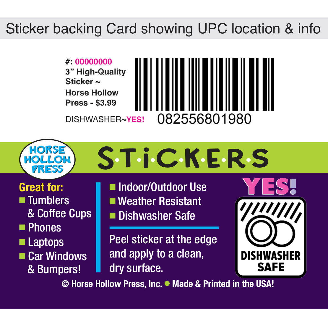 Horse Hollow Press | Pretty Snarky Equestrian Cards|Stickers - Horse Sticker Waterproof 3" | Squeal & Kick | Cello Sleeved