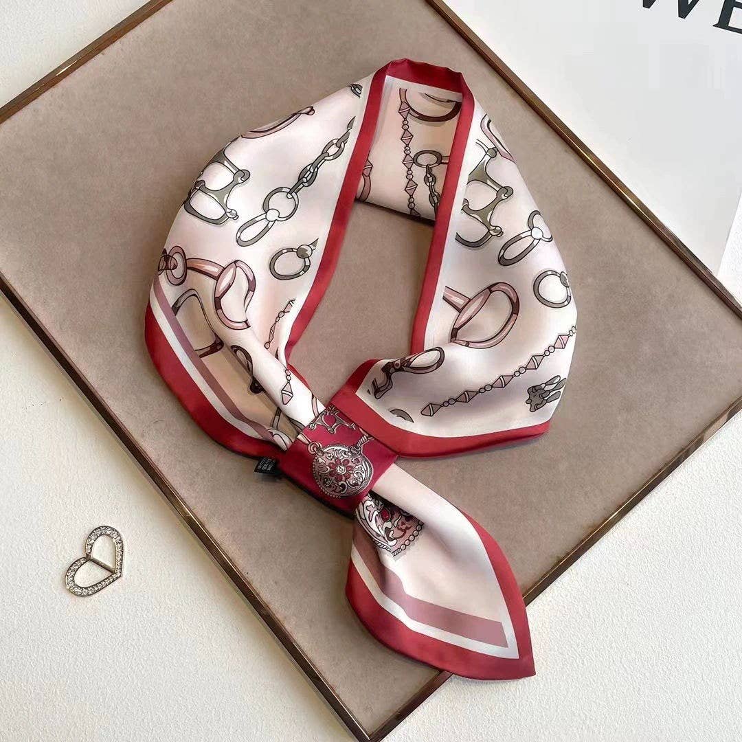 Winding River - Red Snaffle Bit Loop Scarf