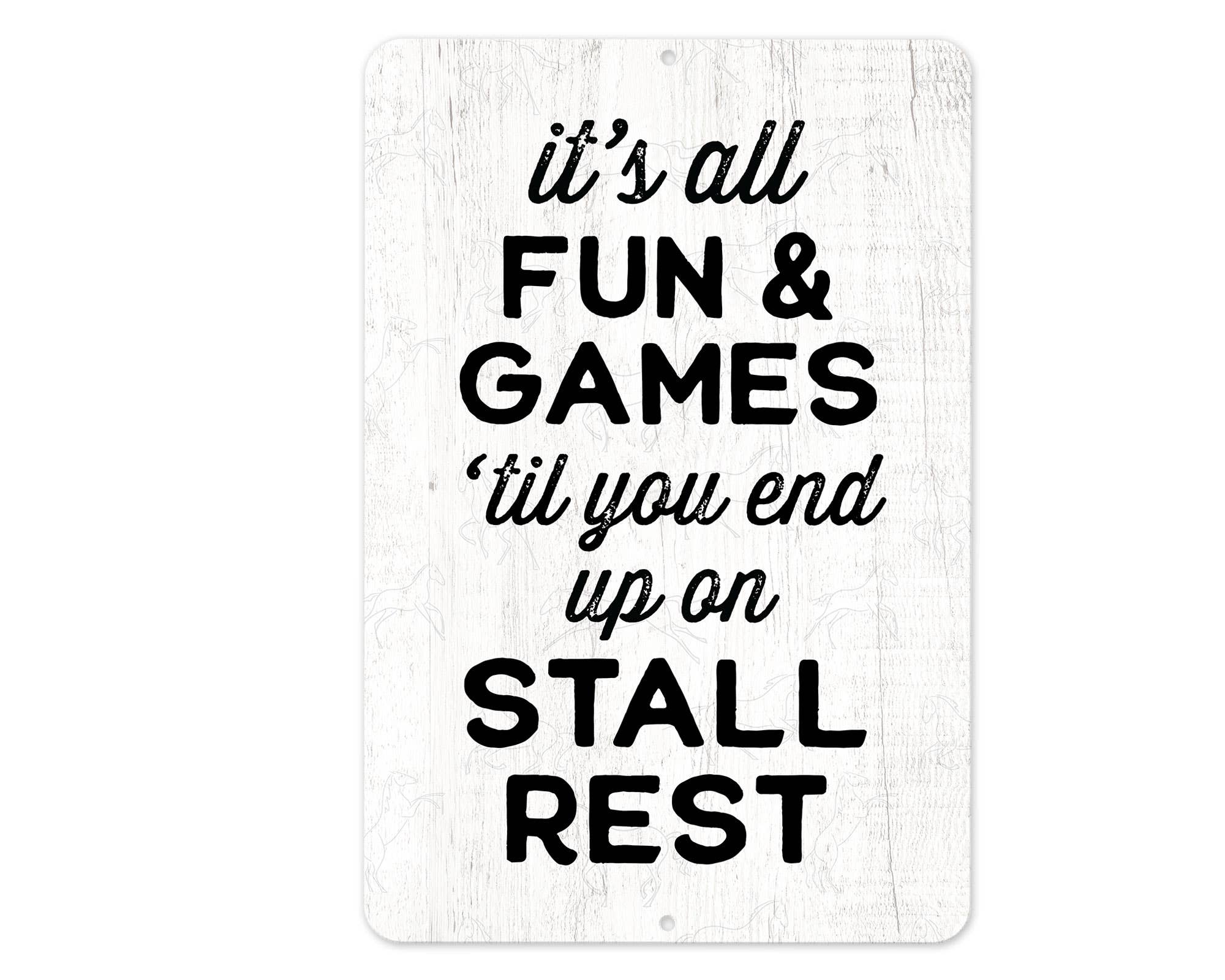 Stall Rest Barn Metal Sign