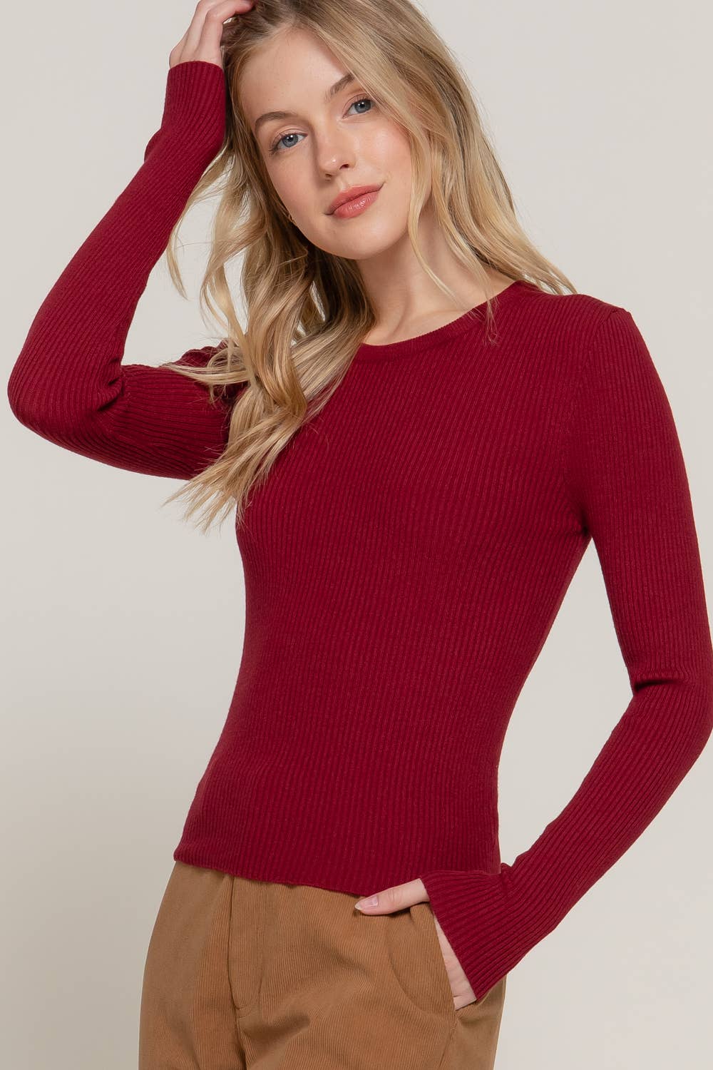 Long Sleeve Crew Neck Sweater