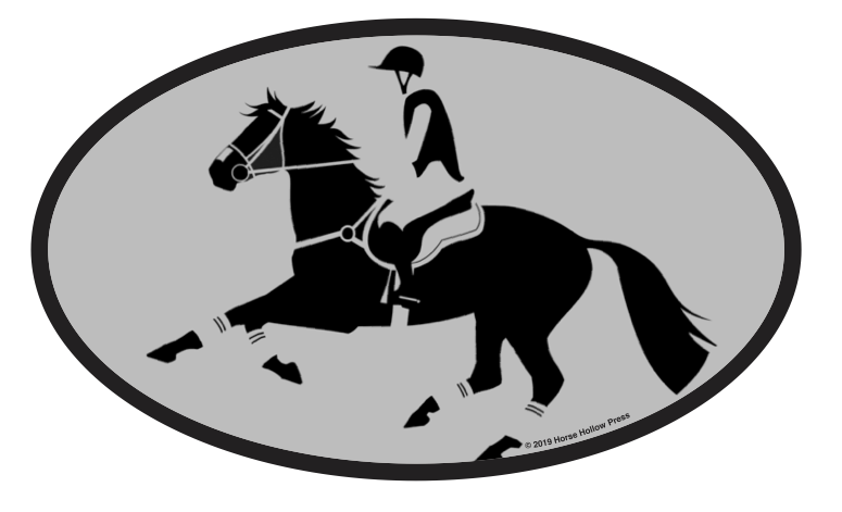 Horse Hollow Press - Oval Equestrian Horse Sticker / Eventer 3 Day / WATERPROOF
