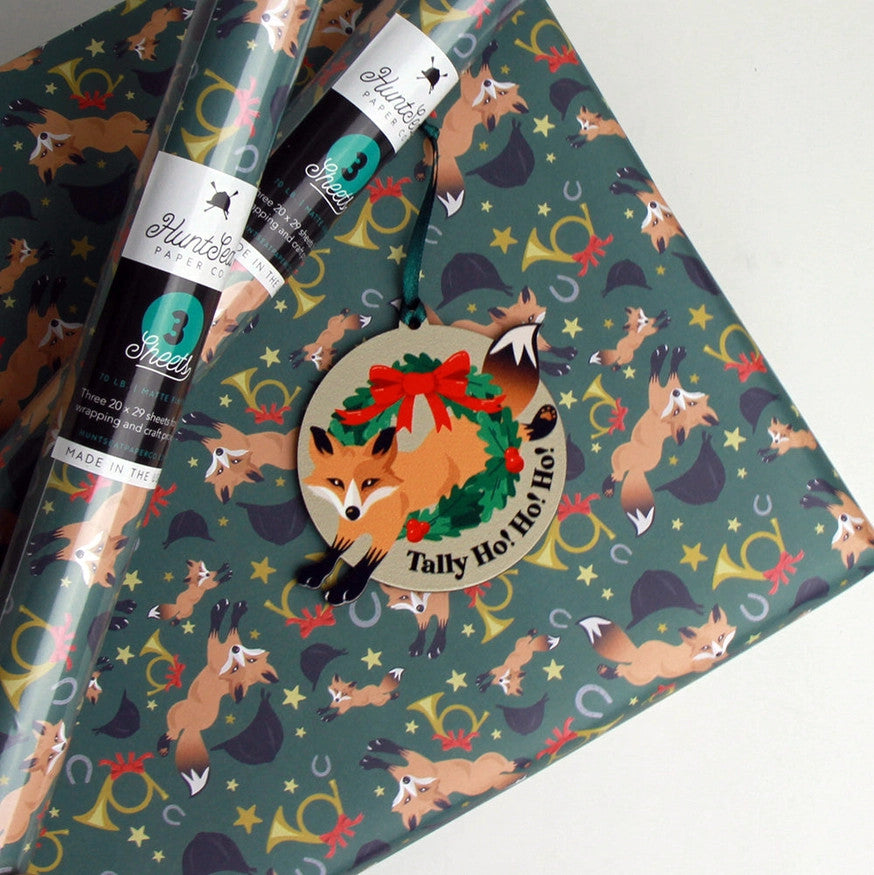 Hunt Seat Paper Co Holiday Fox Wrapping Paper - sku to order - 60031783