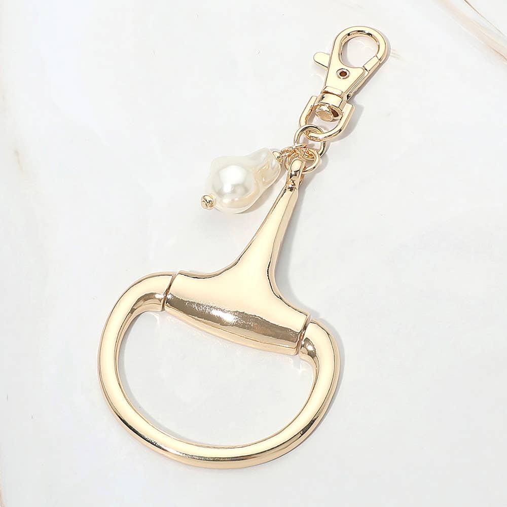Sensibling Corp. - Pearl Accent Horsebit Keychain Bag Charm