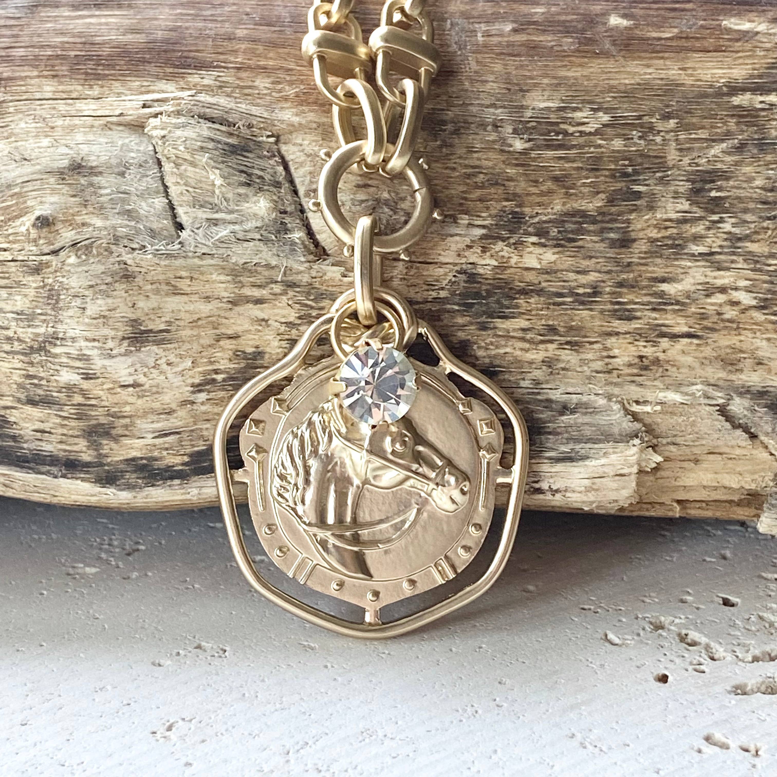 VB&CO Designs Handmade Jewelry - Horse necklace equestrian ranch derby western boutique