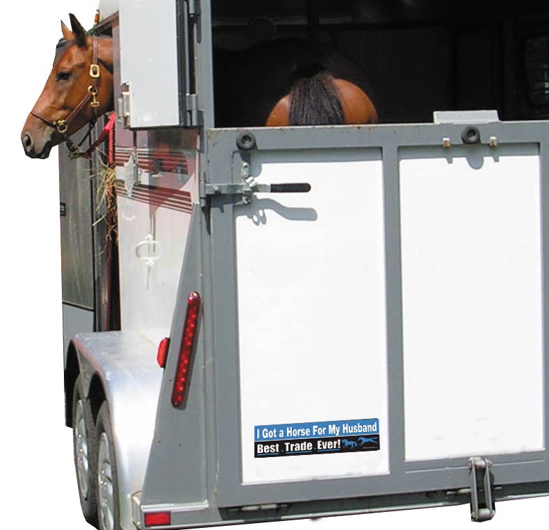 Horse Hollow Press - Horse Bumper Sticker / Husband Best Trade Ever