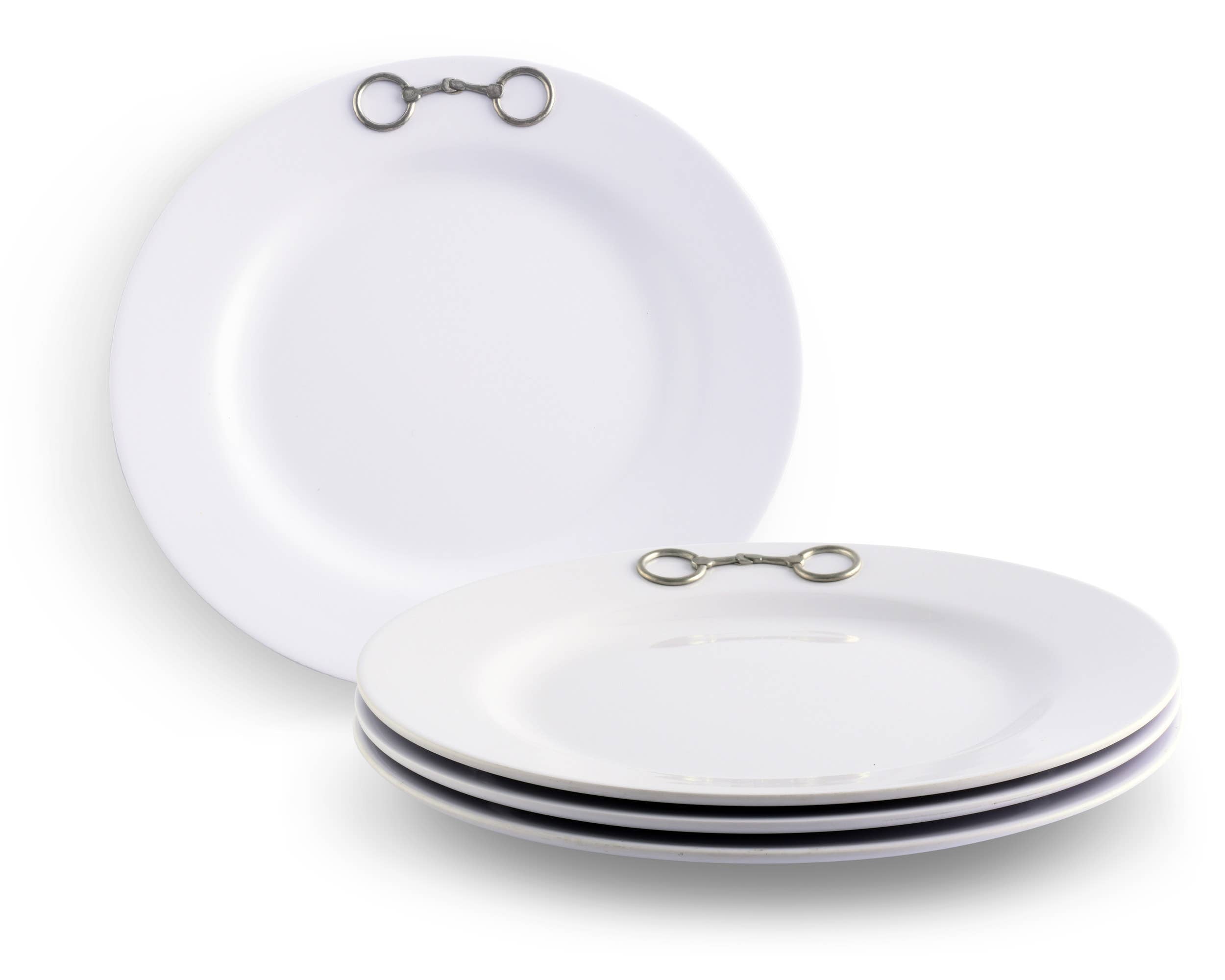 Equestrian Bit Melamine Lunch Plates - Set of 4