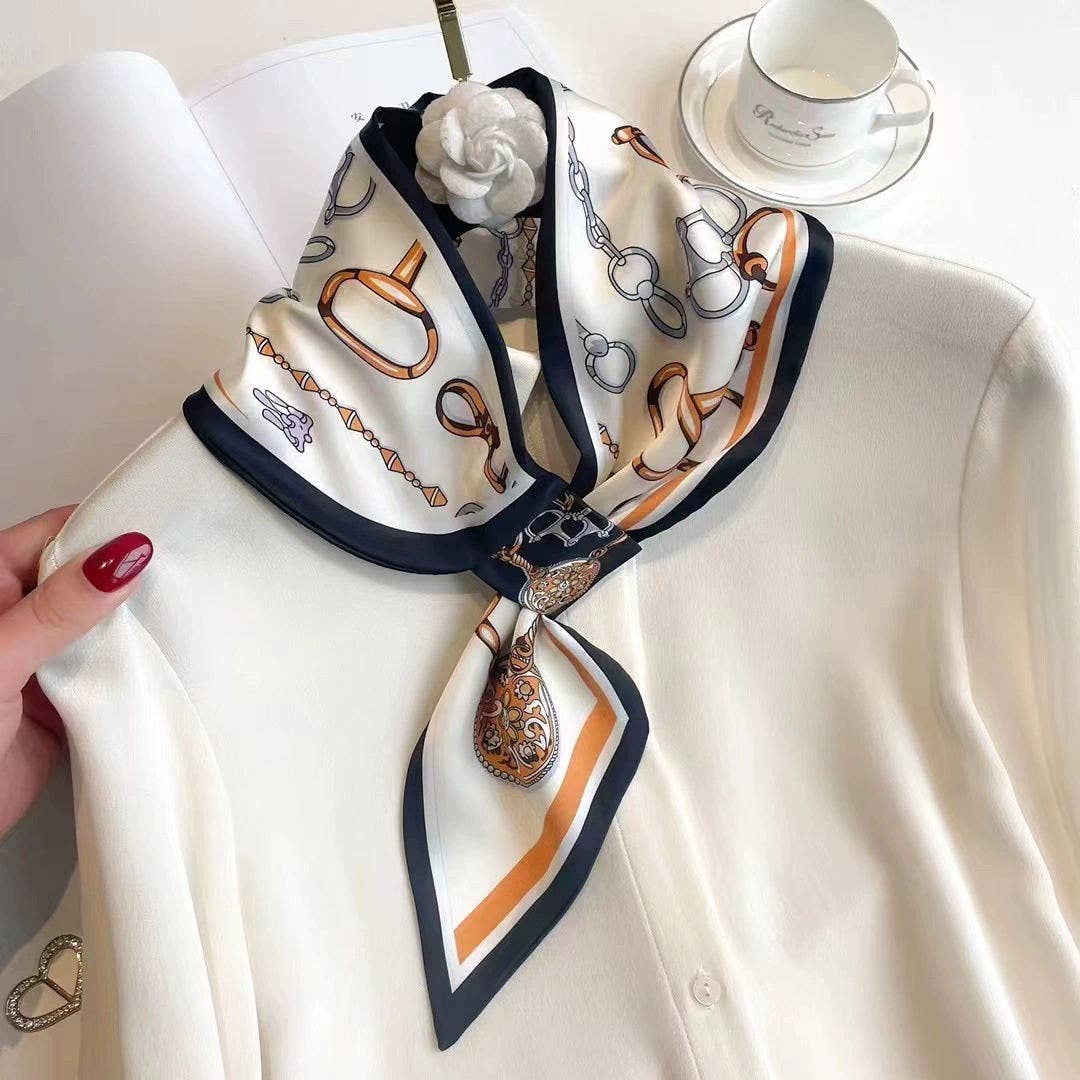 Winding River - Navy Snaffle Bit Loop Scarf