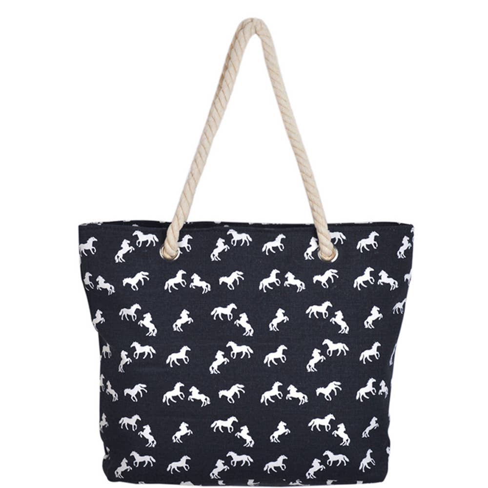 HORSE PRINT TOTE BAG