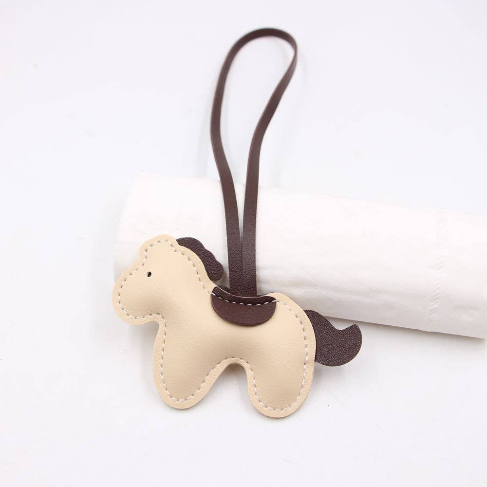 Leather Horse Bag Charm