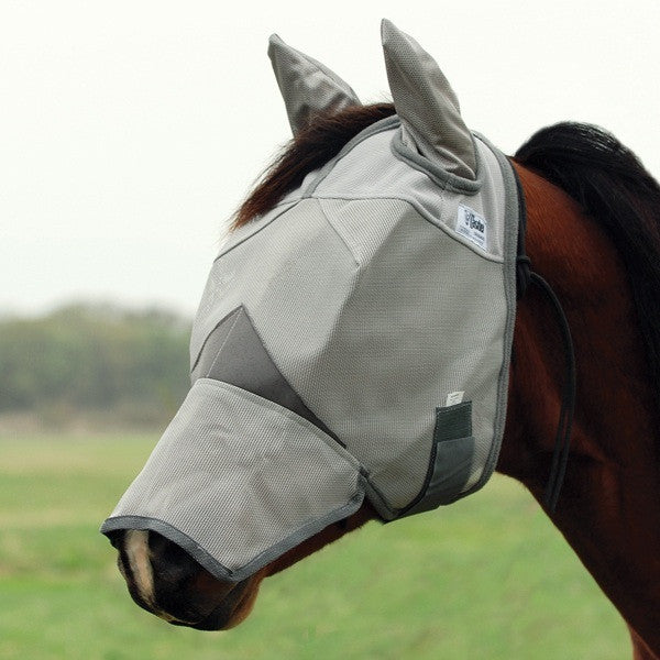 Cashel Long Nose with Ears Crusader Fly Mask - supporting