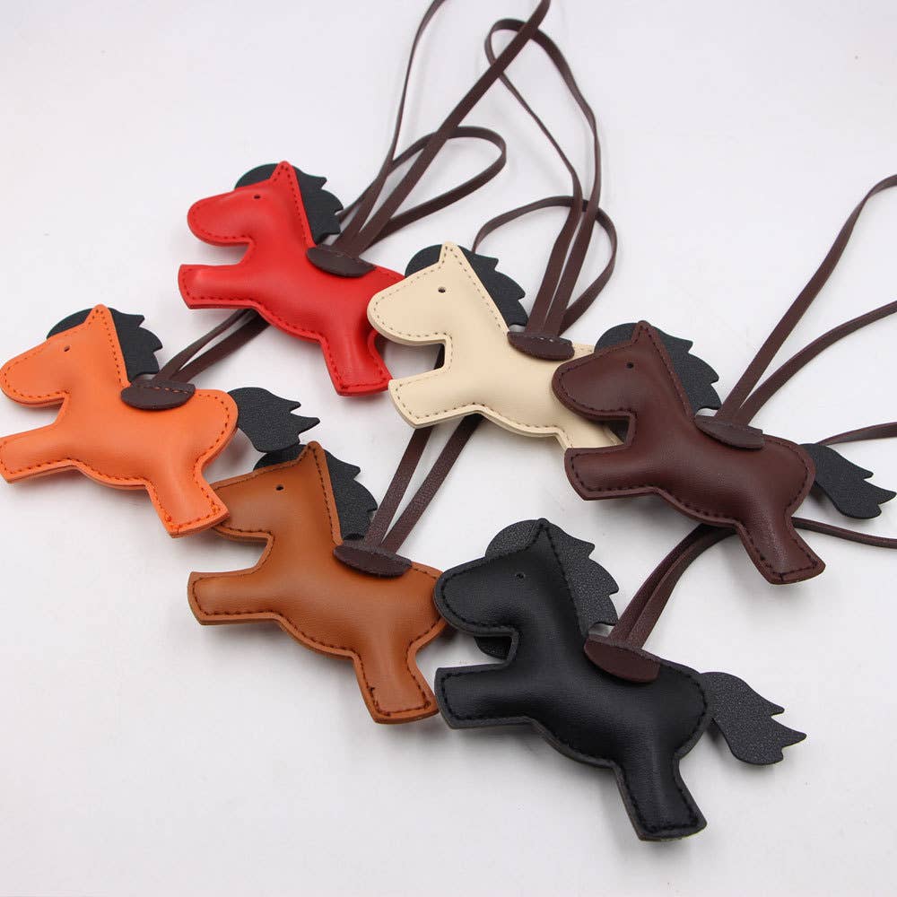Leather Horse Bag Charm