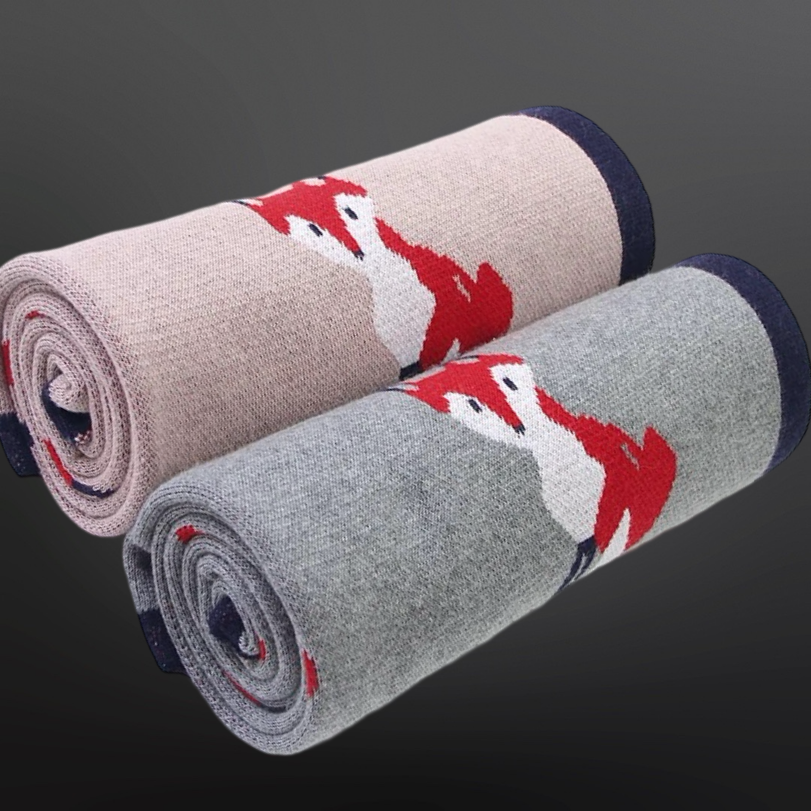 Equestrian Fox Cotton Baby Blanket