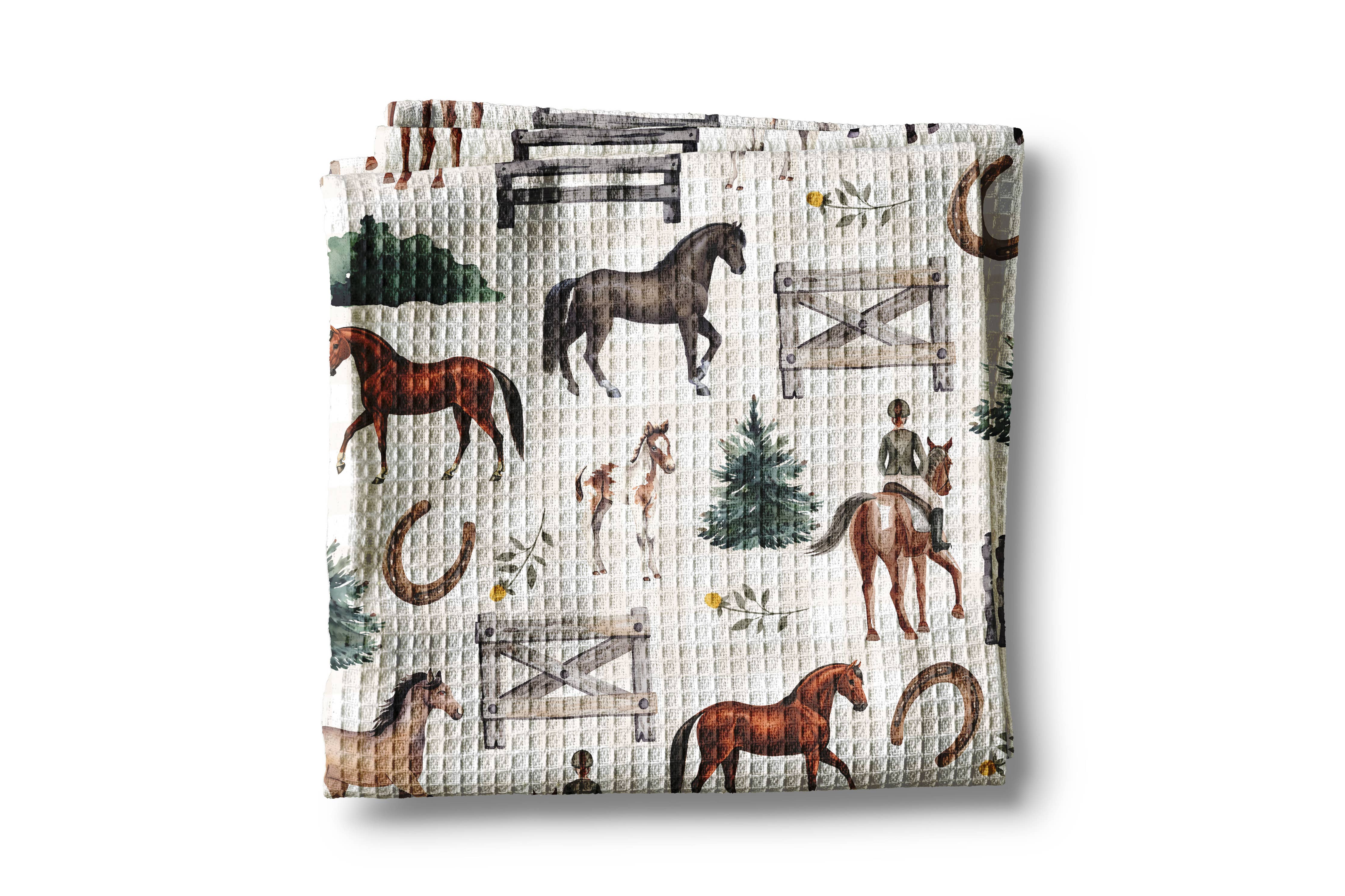 Equestrian Scene Tack / Kitchen Towel