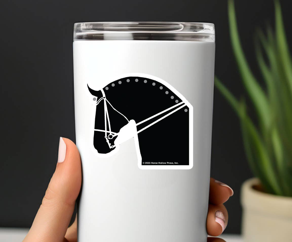 Horse Hollow Press - 3" Tumbler Horse Sticker / Dressage Horse / WATERPROOF