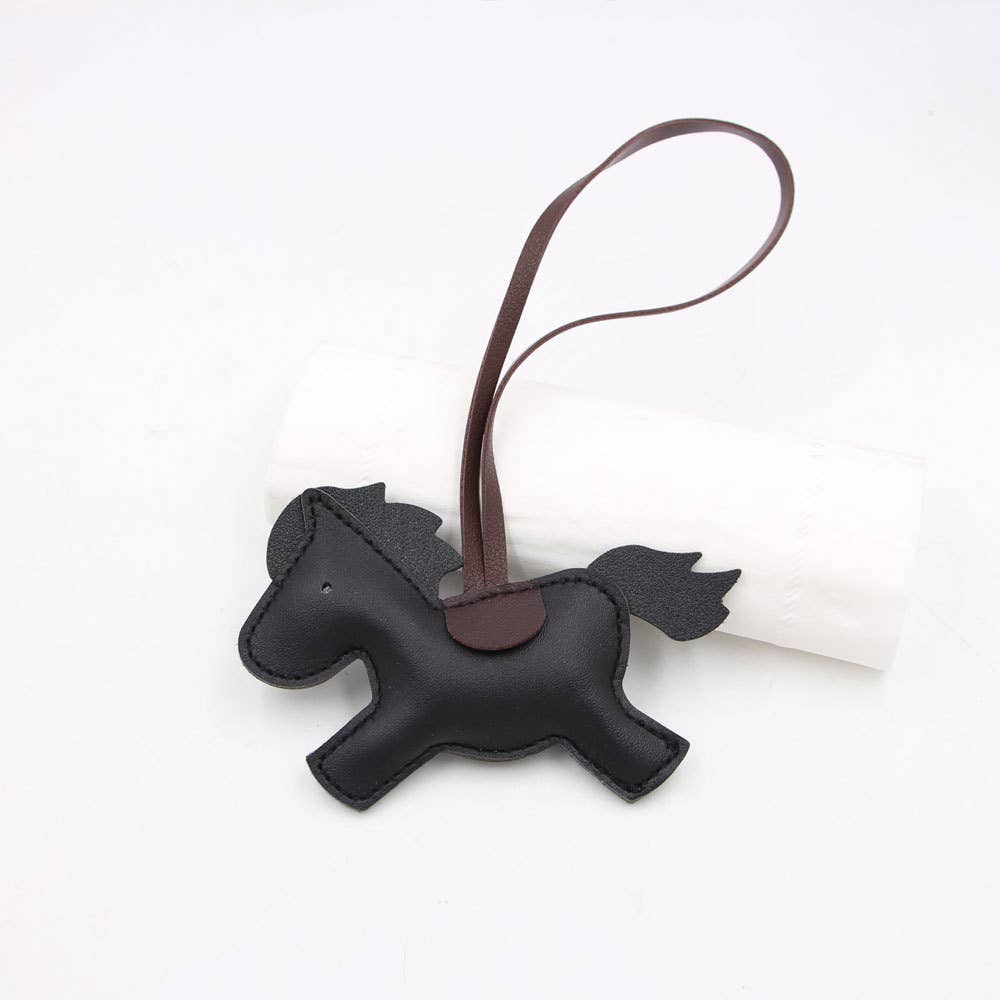 Leather Horse Bag Charm