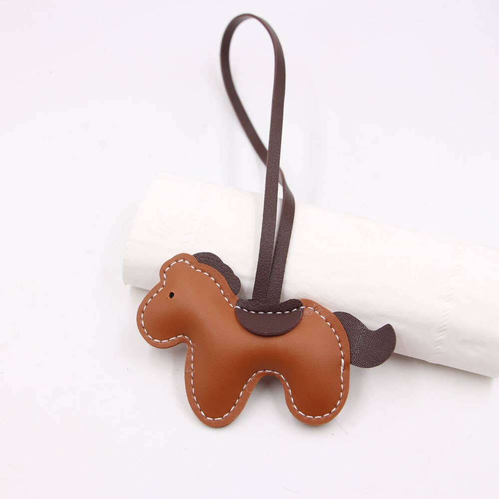 Leather Horse Bag Charm