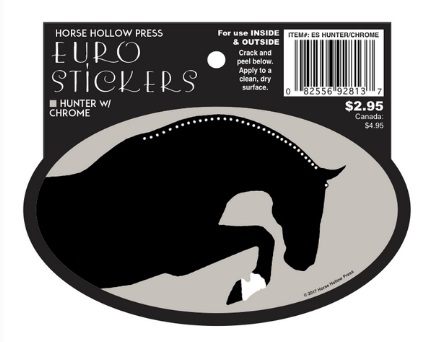 Horse Hollow Press - Oval Equestrian Horse Sticker / Hunter Horse / WATERPROOF