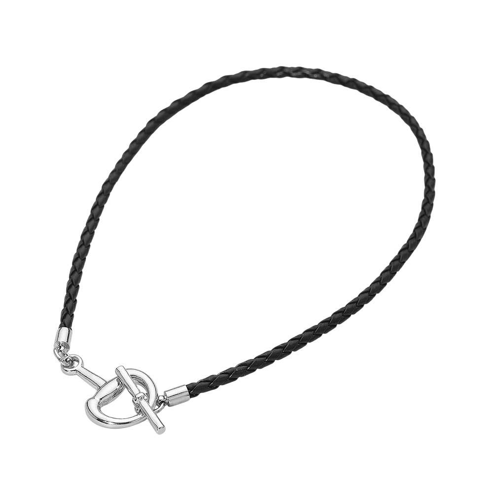 Sensibling Corp. - Meal Horsebit Toggle Accent Braided Cord Necklace