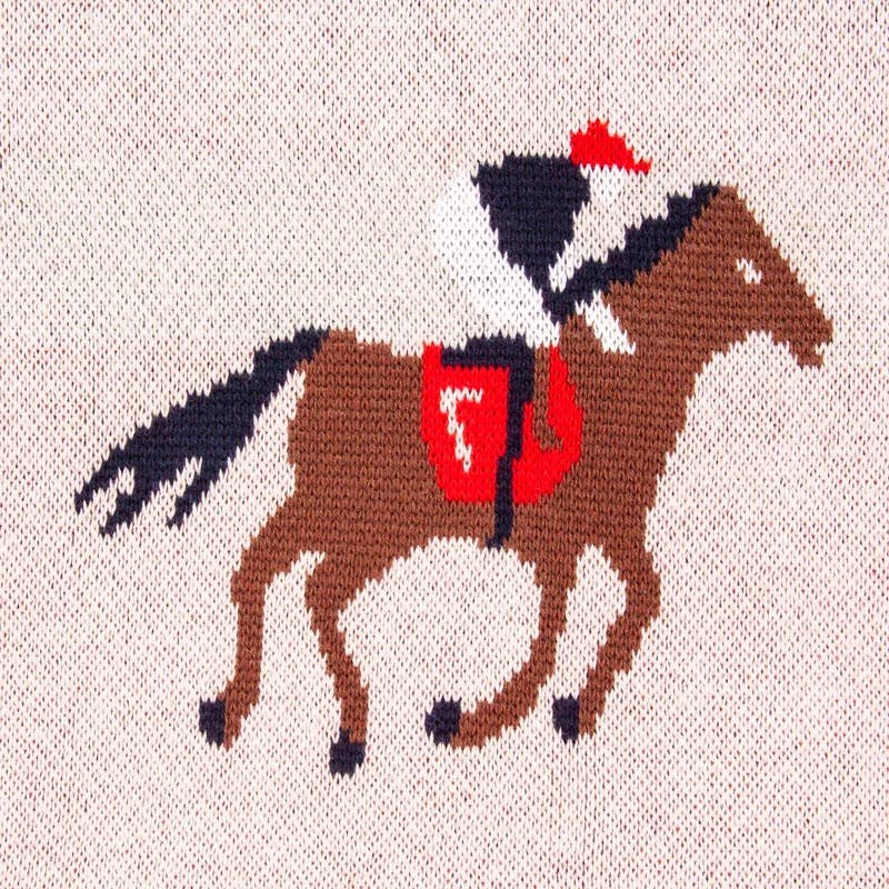 Equestrian Horse Racing Derby Jockey Cotton Baby Blanket 