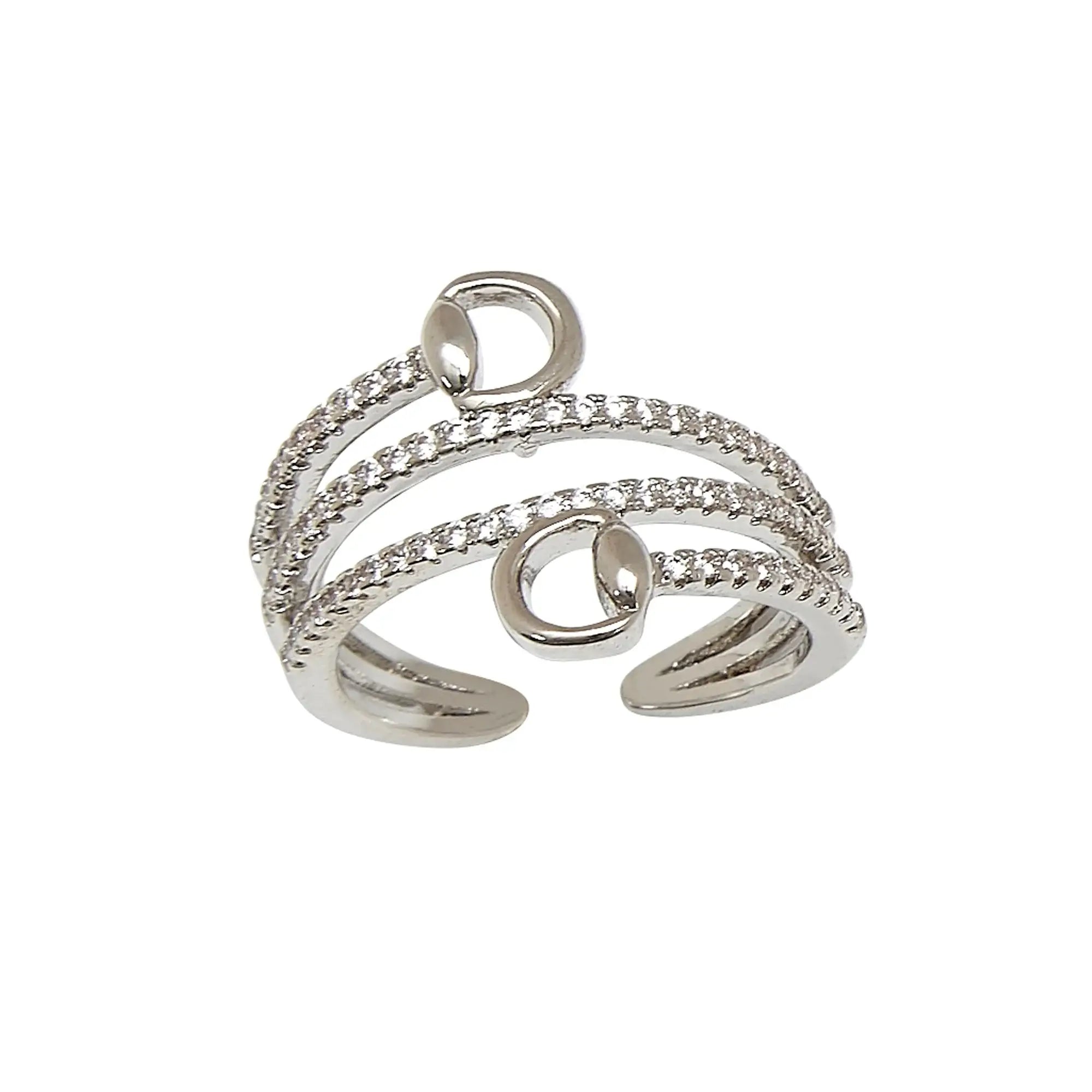 Spiral Rhinestones and Snaffle Bit Ring