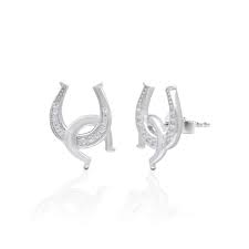 Kelly Herd Clear Double Horseshoe Earrings