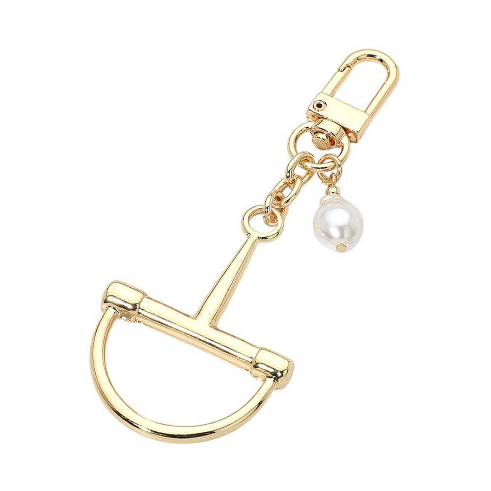 Sensibling Corp. - Pearl Accent Horsebit Keychain Bag Charm