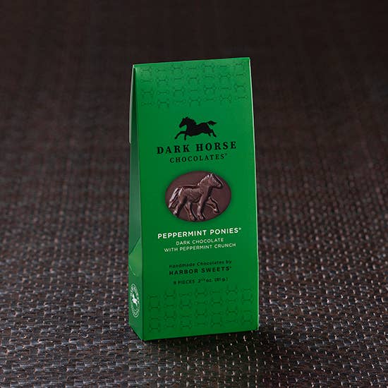 Dark Horse Chocolates Dark Chocolate 16 Pcs Peppermint Ponies