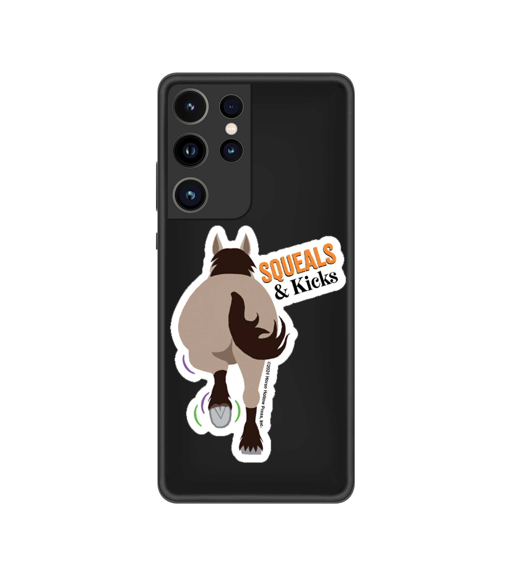 Horse Hollow Press | Pretty Snarky Equestrian Cards|Stickers - Horse Sticker Waterproof 3" | Squeal & Kick | Cello Sleeved