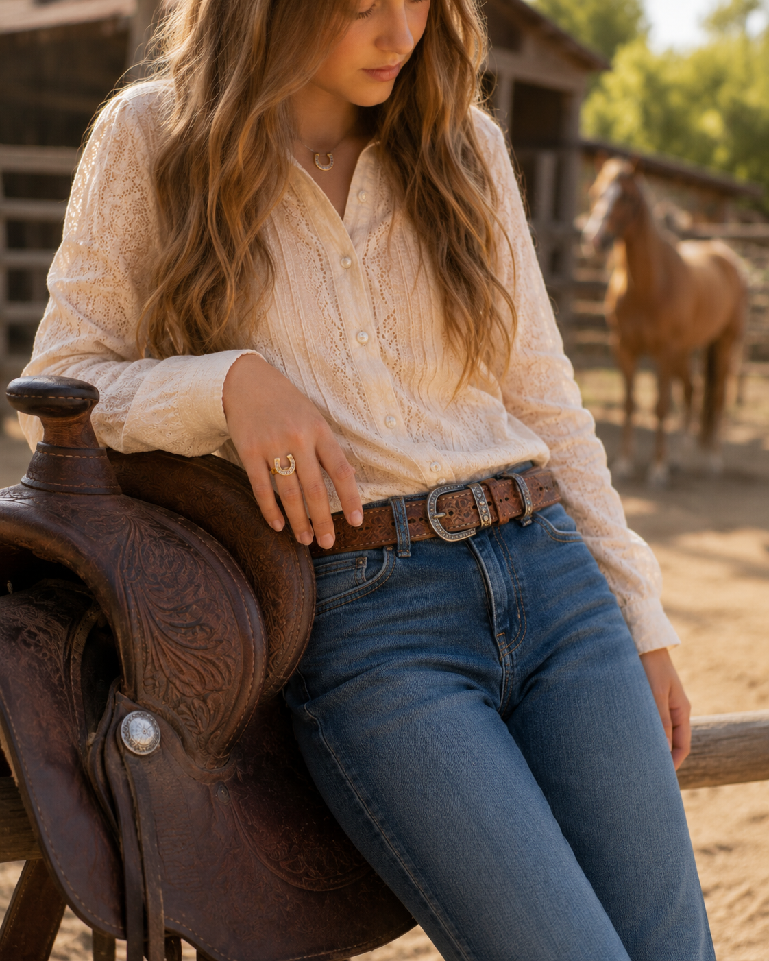 Bridle Up Hope Shop - Hope & Luck Horseshoe Ring