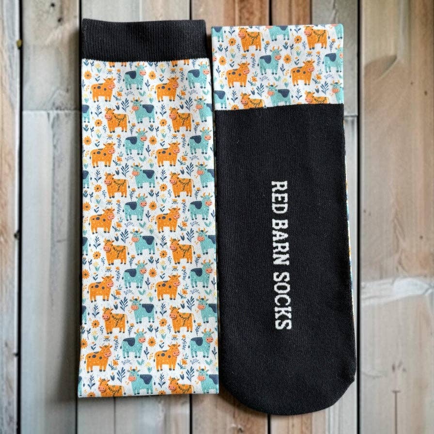 Red Barn Socks - Udderly Cute