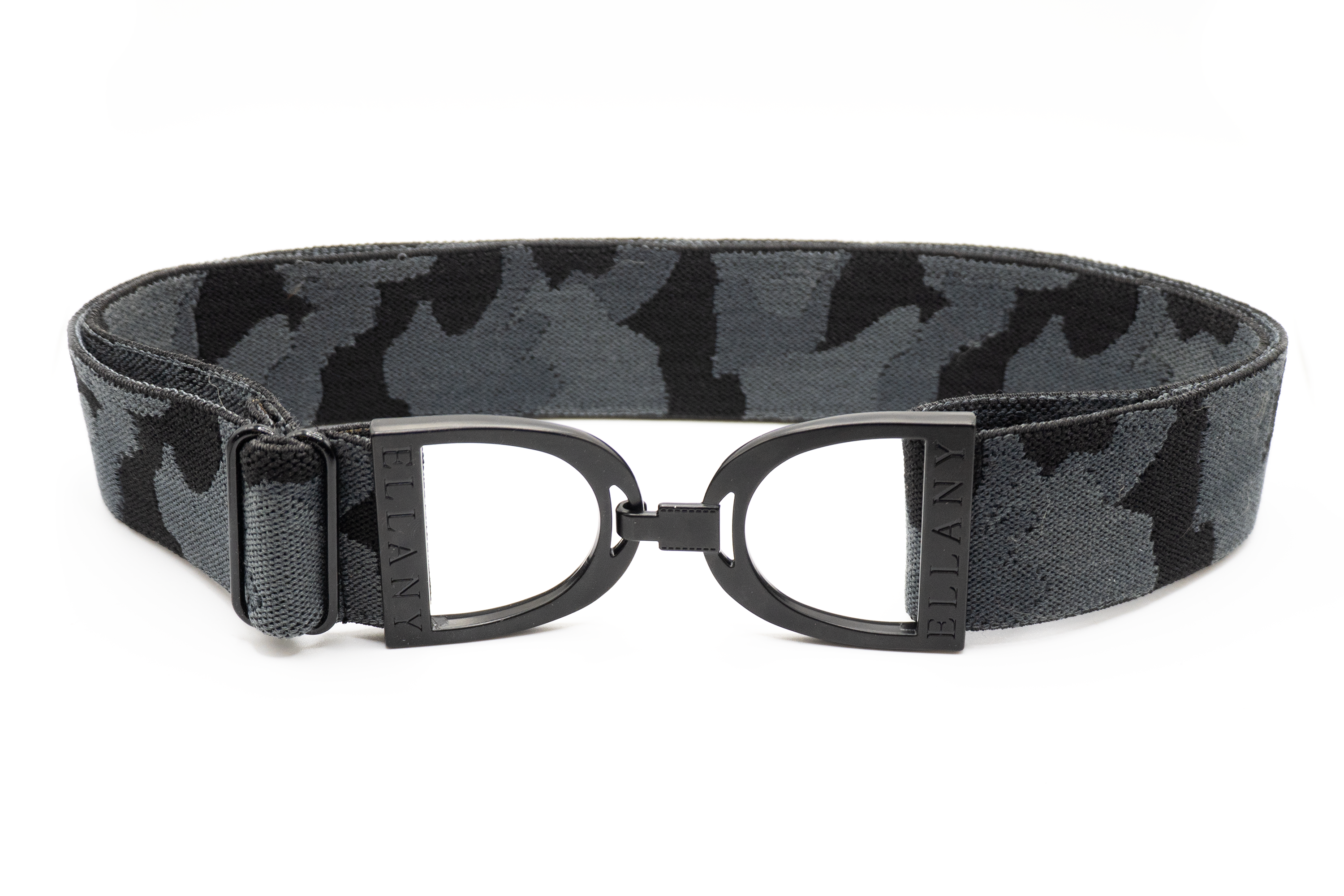 Ellany - Black Camo - 1.5" Black Stirrup Elastic Belt