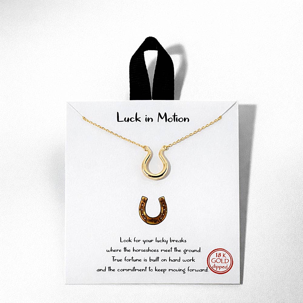 LUCK IN MOTION HORSESHOE NECKLACE