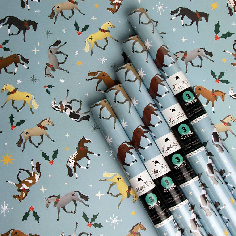 Hunt Seat Paper Co. - Christmas Horse Gift Wrap