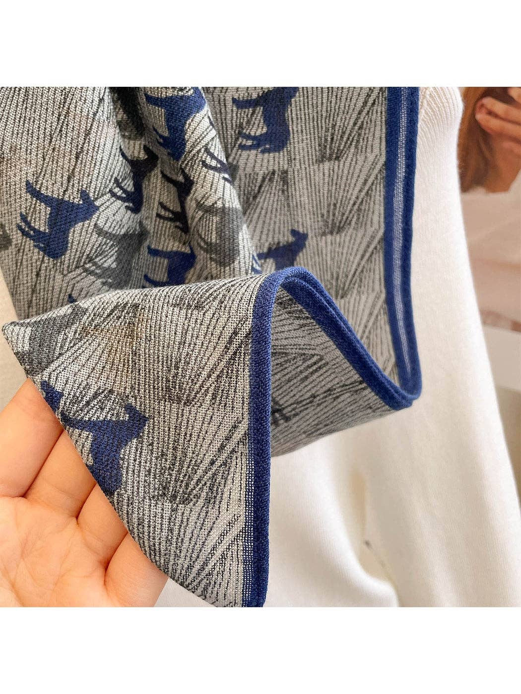 Funkyrel® Atzbranding Limited - Scarvii - Horse Print Contrast Border Square Scarf