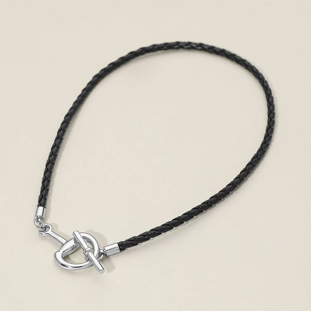 Sensibling Corp. - Meal Horsebit Toggle Accent Braided Cord Necklace