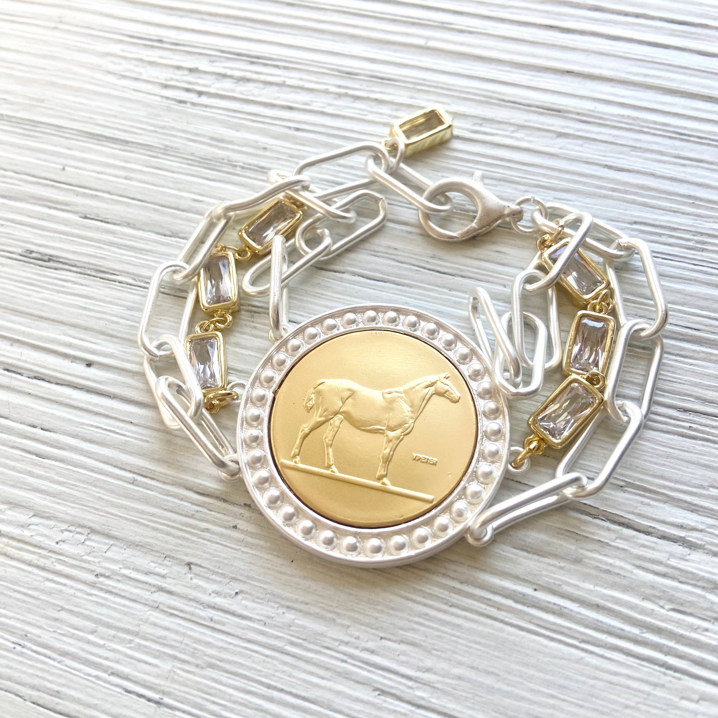 Handmade Horse Coin Bracelet